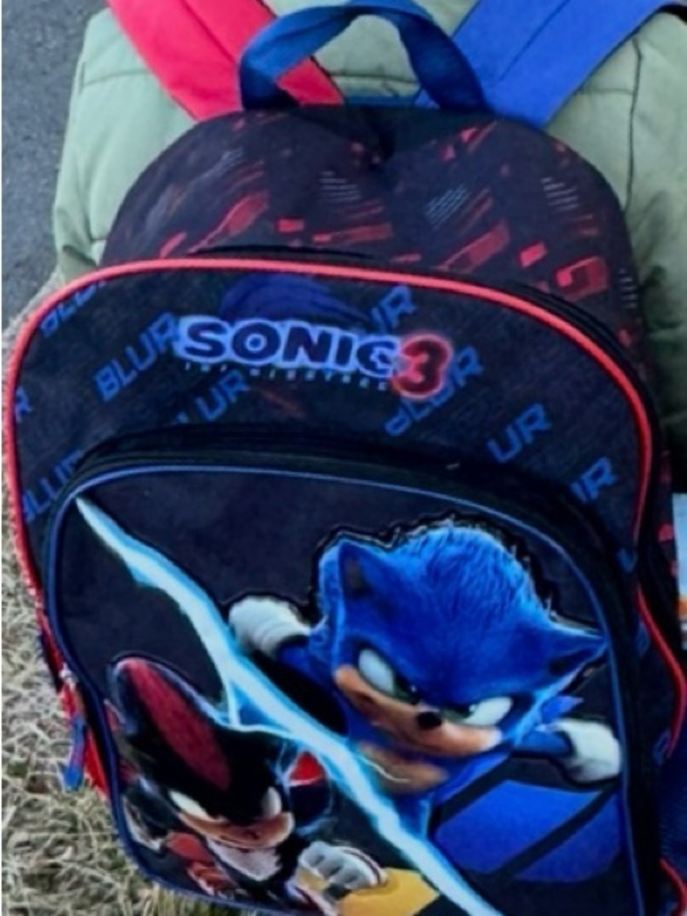 Sonic 3 Kids Backpack - Blue/Black